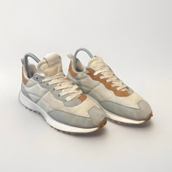 Zara Kids Minimalist Beige Tan Sneakers Size 36 US 4 - Picture 1 of 11